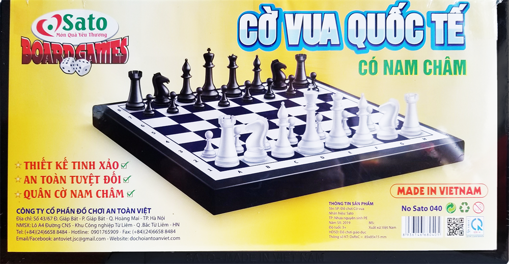 Cờ vua quốc tế có nam châm mẫu 1 -Sato 040